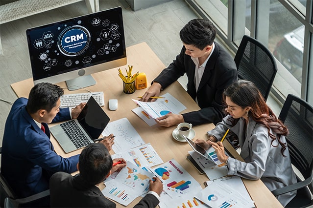 AI CRM & Sales for Smarter Conversions Dashboard showing AI lead scoring and smart sales automation